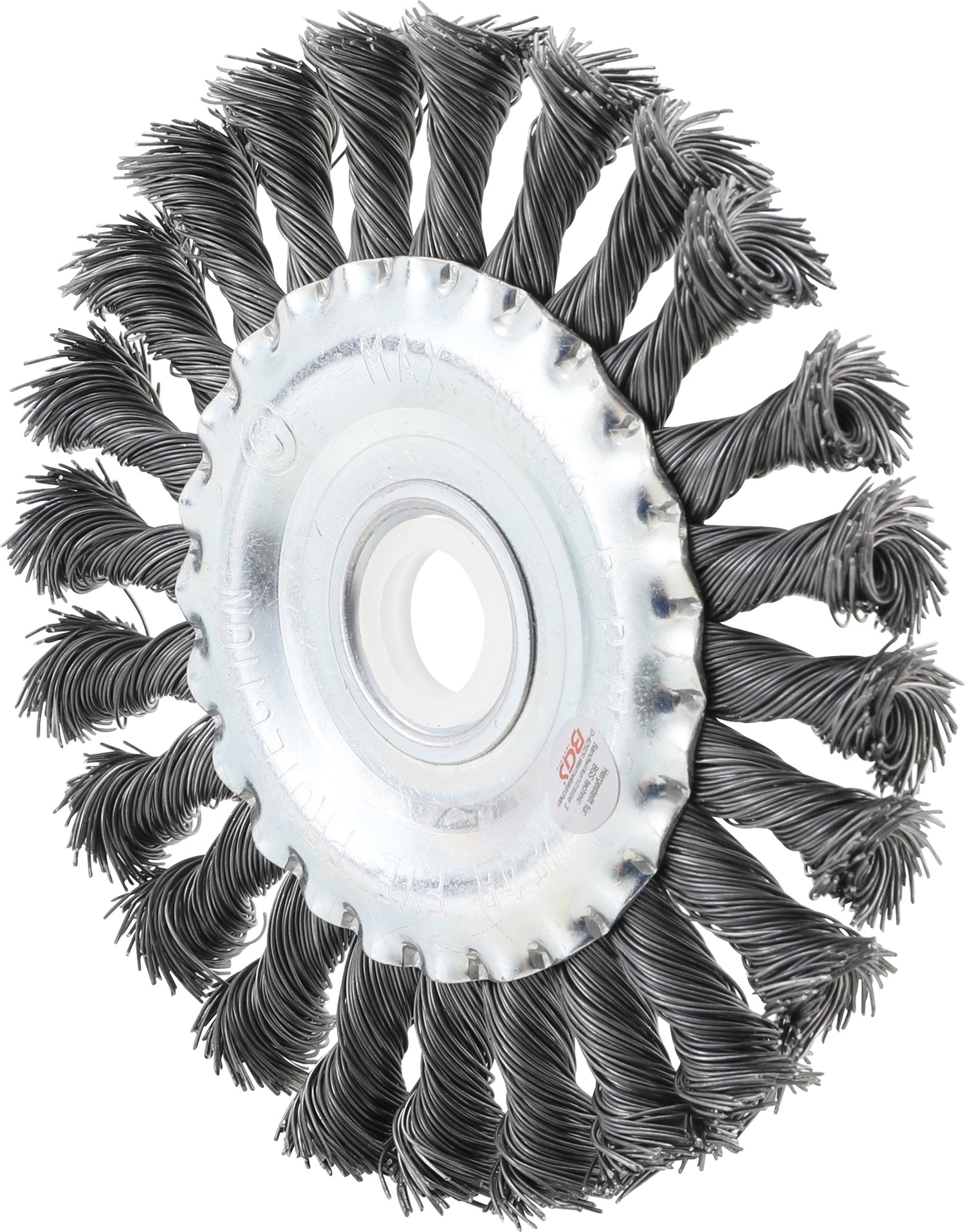 BGS 3986 Scheibenbürste Zopfrundbürste Ø125mm Aufnahme Ø22,2mm Stahl