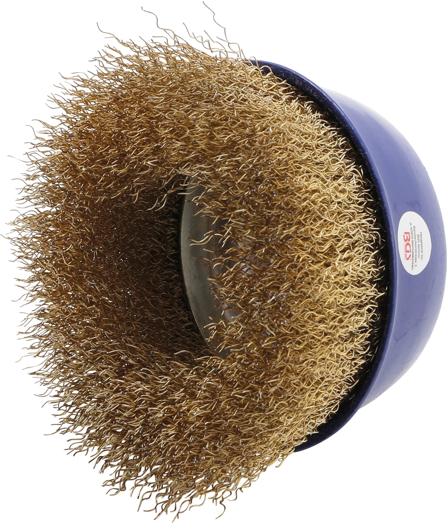 BGS 3987 Topfbürste vermessingt Ø100mm Aufnahme Gewinde M14x2