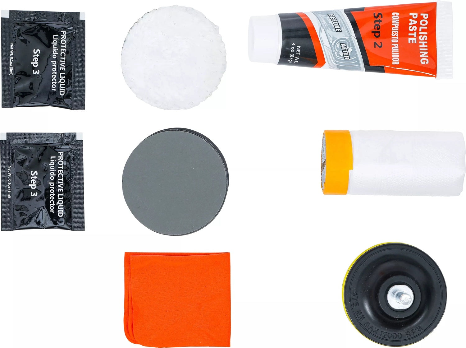 BGS 3997 Fahrzeugscheinwerfer Aufbereitung Kit 14 teilig