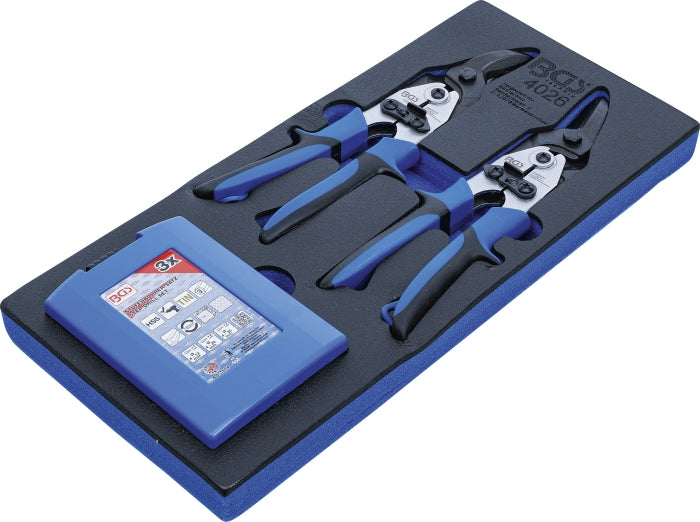 BGS 4026 Satz Blechscheren HSS Stufenbohrer Werkstattwageneinlage 1/3