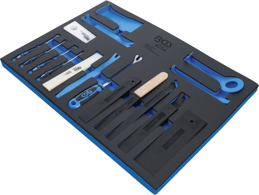 BGS 4034 Satz Lösewerkzeuge, Montagekeile und Haken 17 teilig Werkstattwageneinlage 3/3