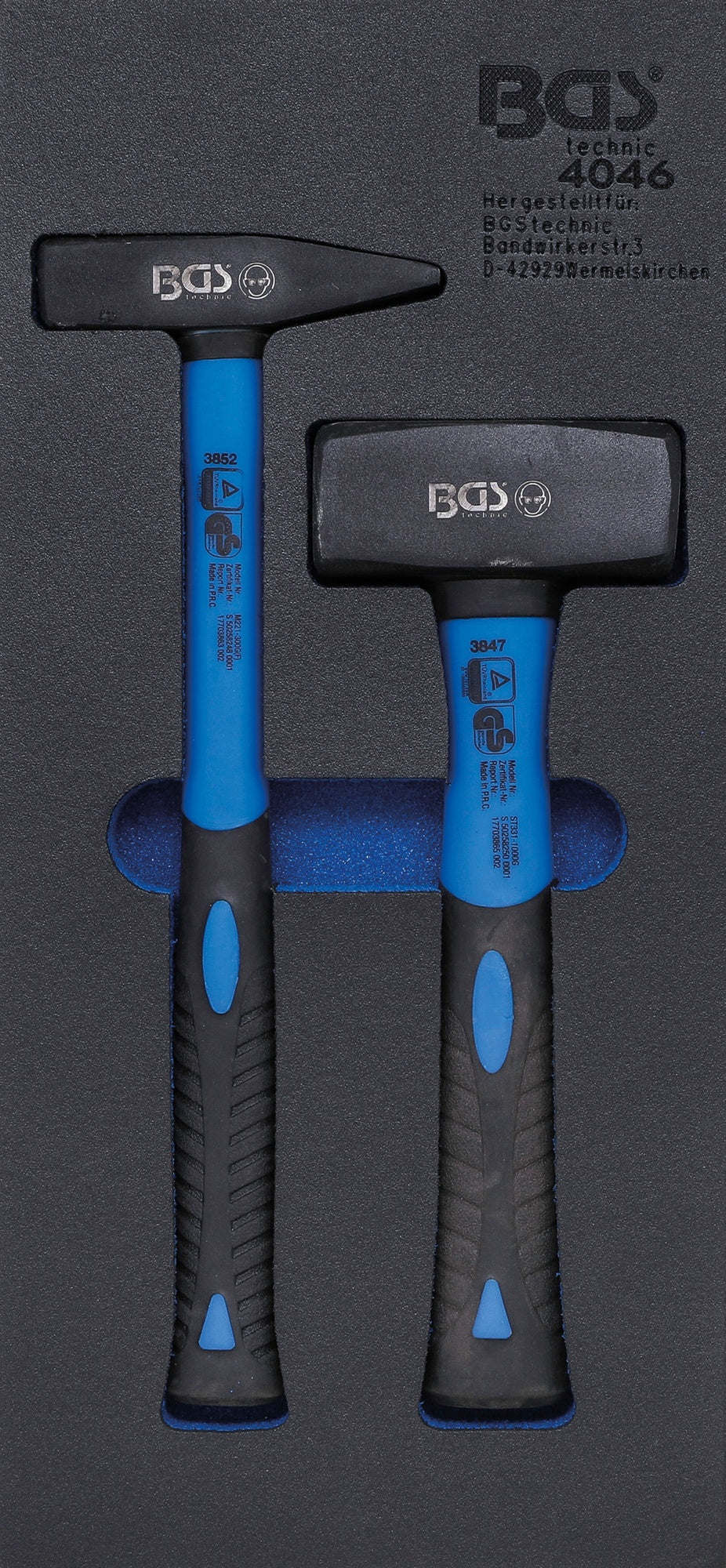 BGS 4046 Satz Hammer Fäustel Schlosserhammer Werkstattwageneinlage 1/3