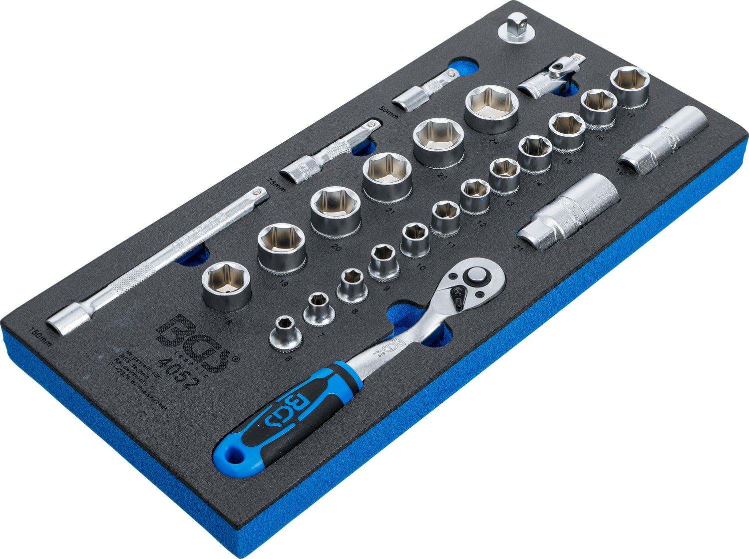 BGS 4052 Satz Steckschlüssel Einsätze 10mm (3/8") Werkstattwageneinlage 1/3