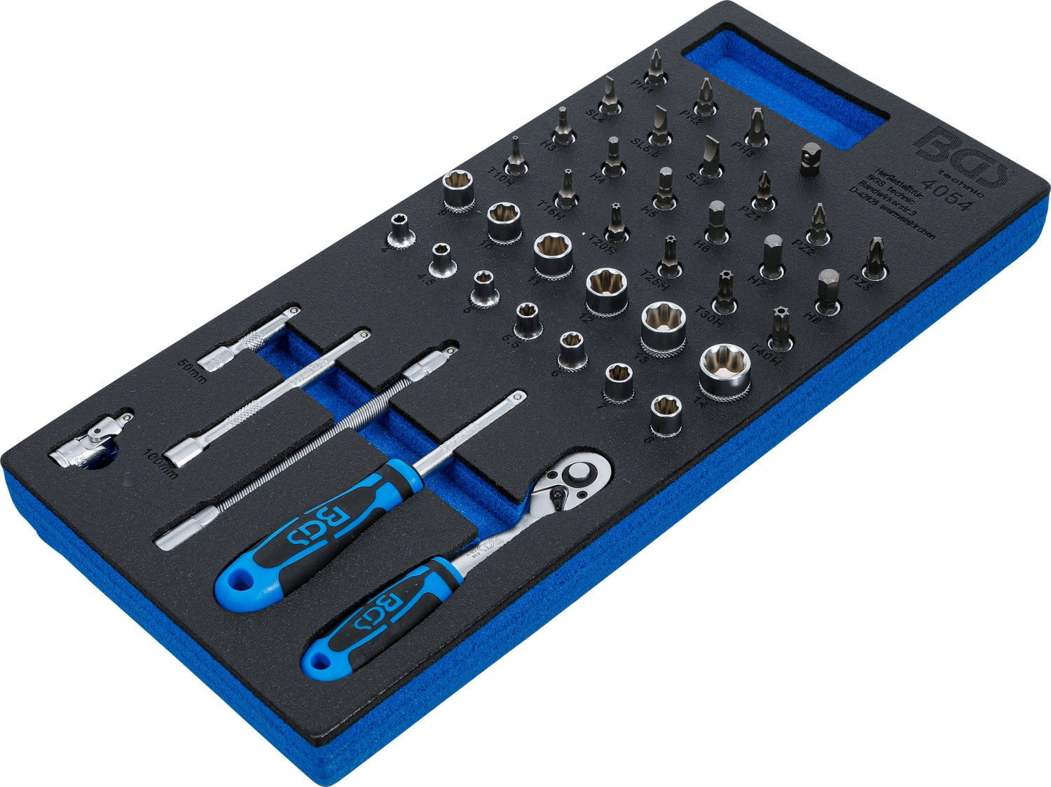 BGS 4054 Satz Steckschlüssel Einsätze 6,3mm (1/4") Werkstattwageneinlage 1/3