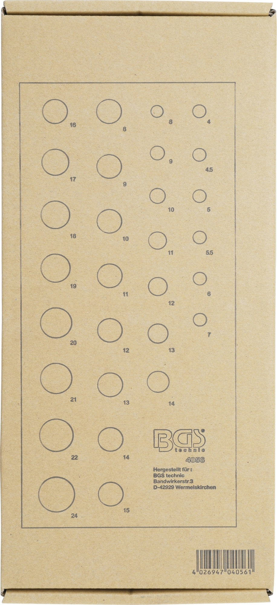 BGS 4056 Satz Steckschlüssel Antrieb 6,3mm (1/4") & 12,5mm (1/2") Werkstattwageneinlage 1/3 29 teilig