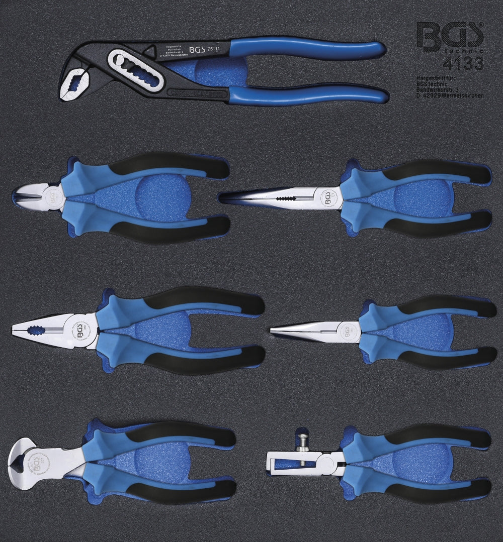 BGS 4133 Satz Zangen Werkstattwageneinlage 2/3 7 teilig