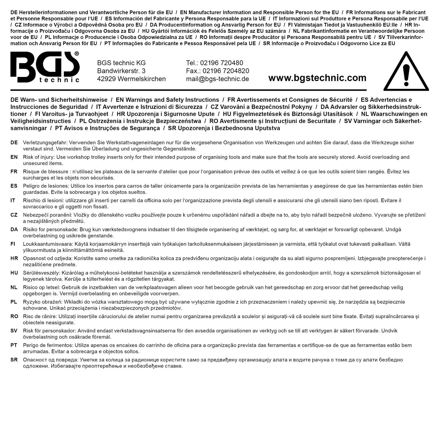 BGS 4136 Satz Einstellwerkzeug für Motor Ford VAG Mazda Volvo, Werkstattwageneinlage 3/3