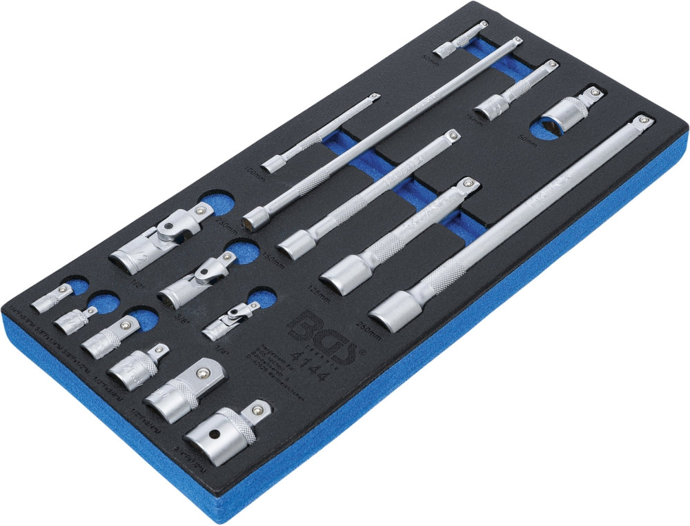 BGS 4144 Satz Verlängerungen, Adapter & Gelenke Werkstattwageneinlage 1/3