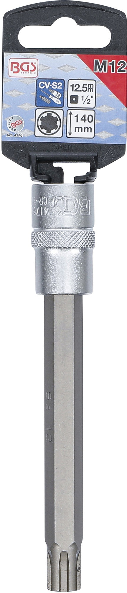 BGS 4176 Biteinsatz Keil-Profil (für RIBE) M12 Länge 140mm Antrieb 12,5mm (1/2")