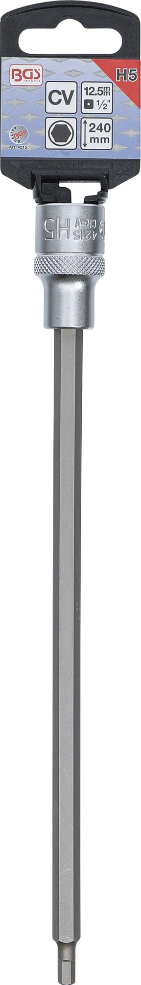 BGS 4215 Biteinsatz Innensechskant 5mm HX5 Länge 240mm Antrieb 12,5mm (1/2")