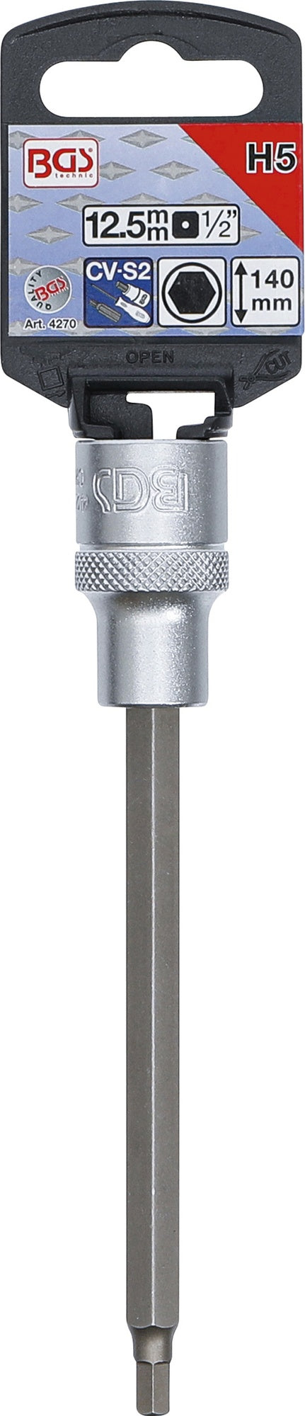 BGS 4270 Biteinsatz Innensechskant 5mm HX5 Länge 140mm Antrieb 12,5mm (1/2")