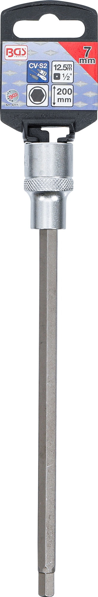BGS 4277 Biteinsatz Innensechskant 7mm HX7 Länge 200mm Antrieb 12,5mm (1/2")