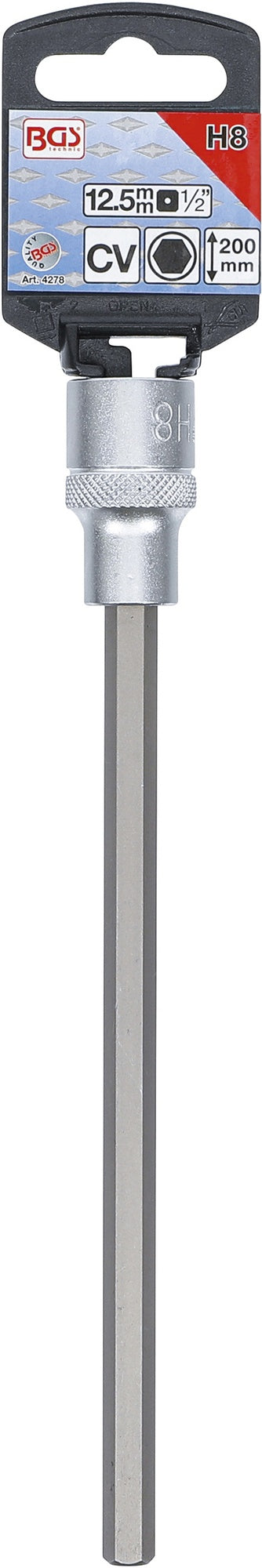 BGS 4278 Biteinsatz Innensechskant 8mm HX8 Länge 200mm Antrieb 12,5mm (1/2")
