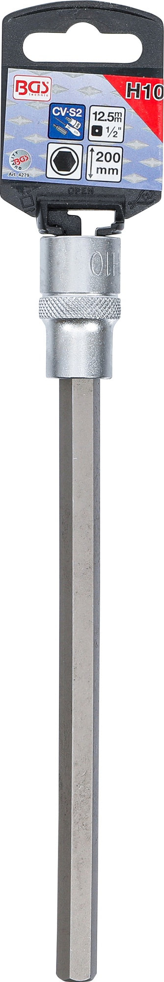 BGS 4279 Biteinsatz Innensechskant 10mm HX10 Länge 200mm Antrieb 12,5mm (1/2")