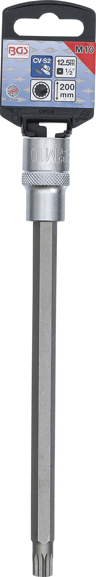 BGS 4335 Biteinsatz Innenvielzahn XZN Einsatz M10 Länge 200mm Antrieb 12,5mm (1/2")