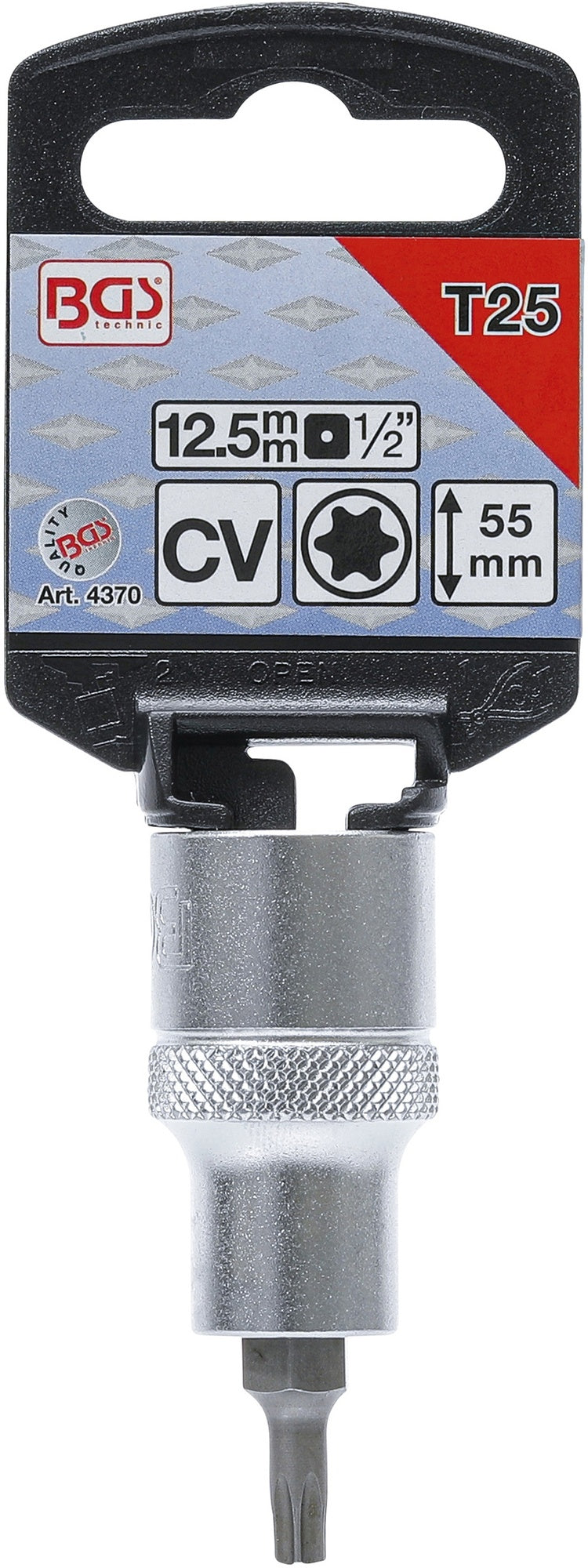 BGS 4370 Biteinsatz Antrieb Innenvierkant 12,5mm (1/2") T-Profil (für Torx) T25