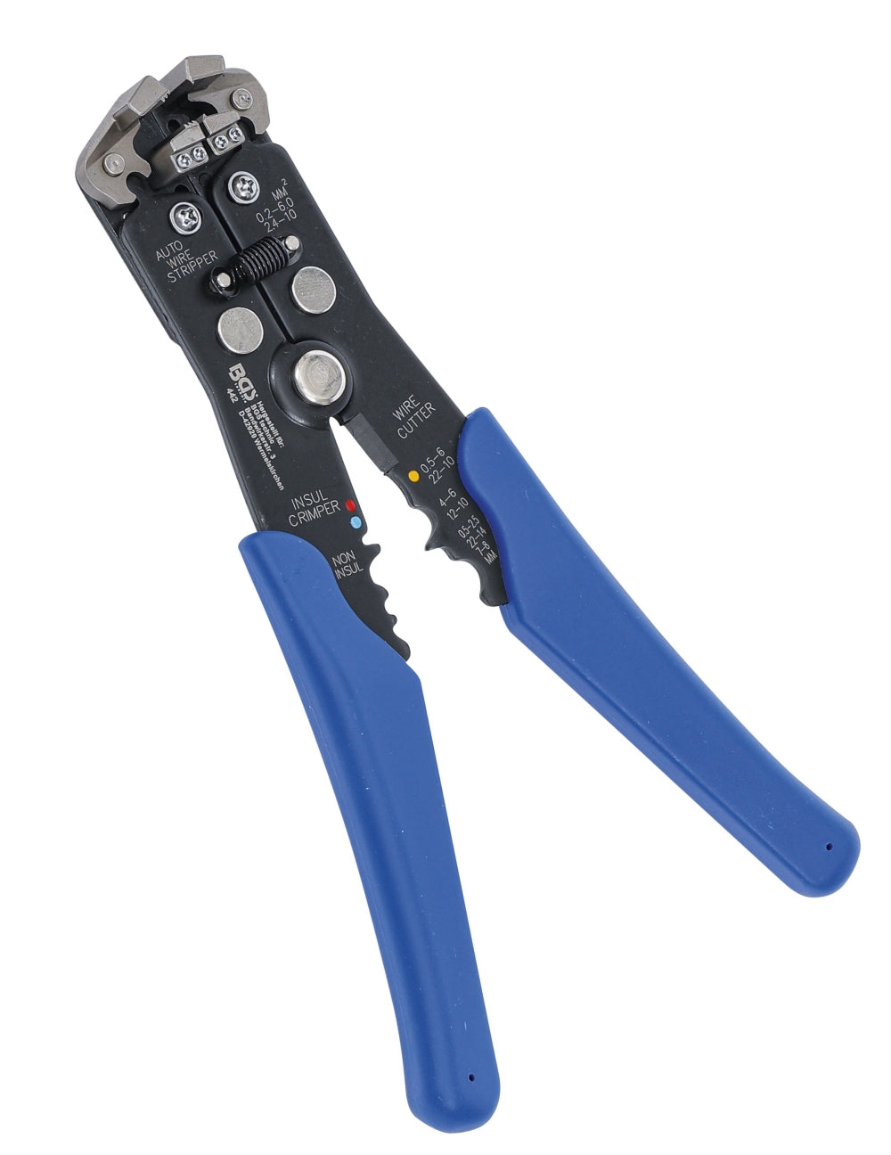 BGS 442 Abisolierzange automatisch für Draht Ø 0,13 - 6mm² Länge 210mm