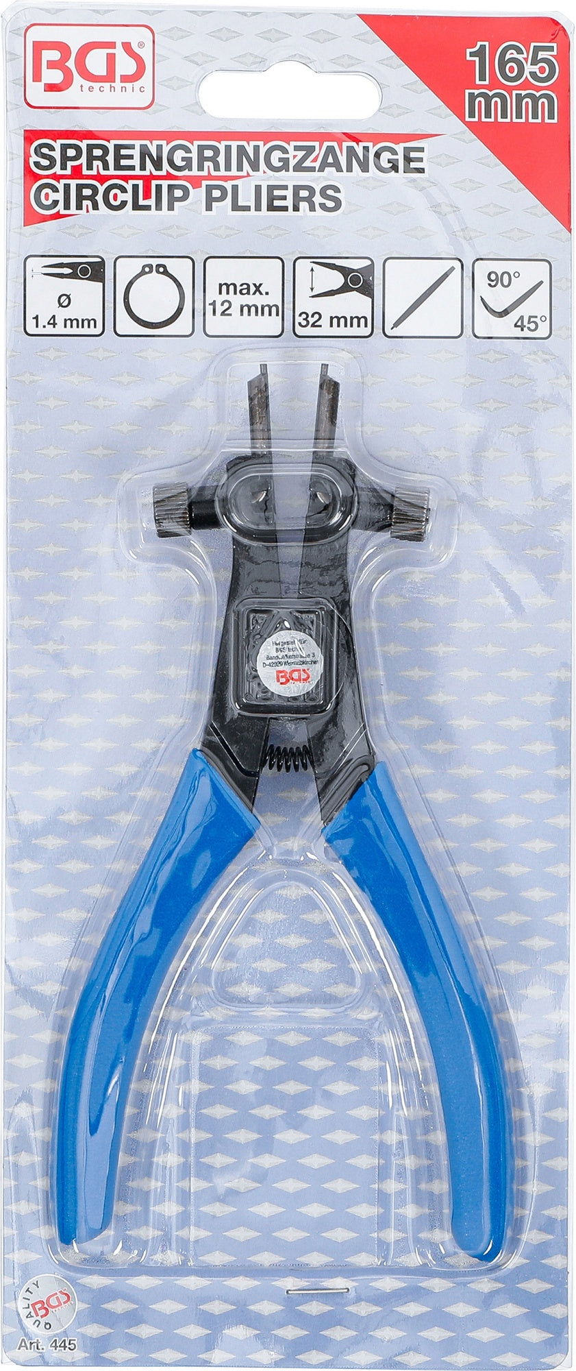 BGS 445 Sprengringzange für Außensicherungen 165mm