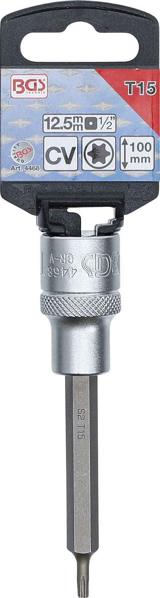 BGS 4468 Biteinsatz T-Profil (für Torx) T15 Länge 100mm Antrieb 12,5mm (1/2")