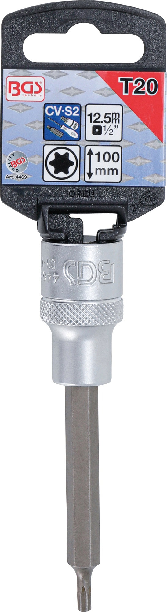 BGS 4469 Biteinsatz T-Profil (für Torx) T20 Länge 100mm Antrieb 12,5mm (1/2")