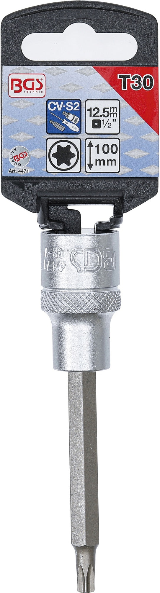 BGS 4471 Biteinsatz T-Profil (für Torx) T30 Länge 100mm Antrieb 12,5mm (1/2")
