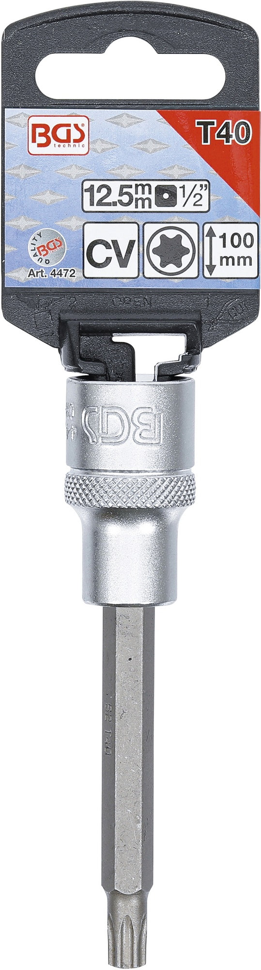 BGS 4472 Biteinsatz T-Profil (für Torx) T40 Länge 100mm Antrieb 12,5mm (1/2")