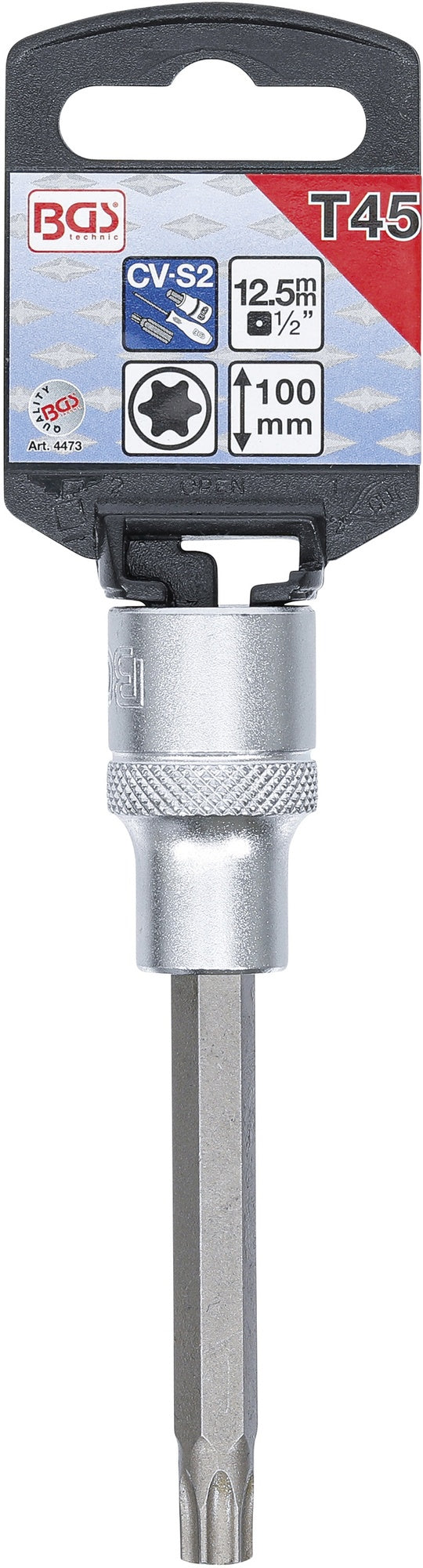 BGS 4473 Biteinsatz T-Profil (für Torx) T45 Länge 100mm Antrieb 12,5mm (1/2")