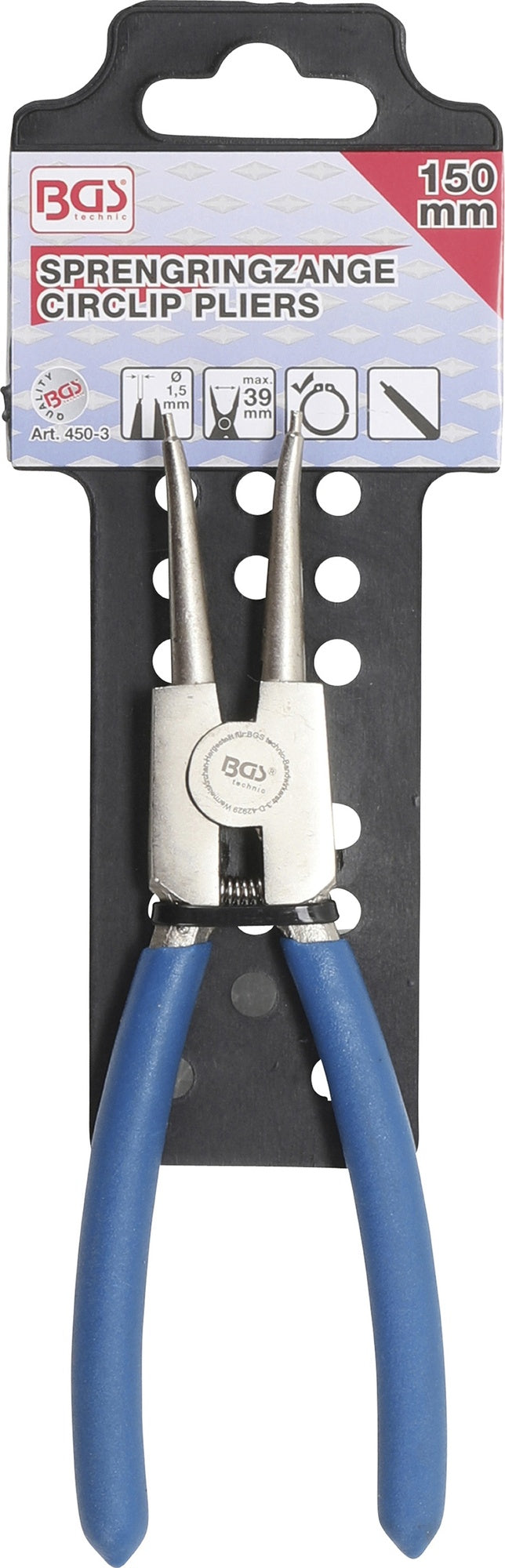 BGS 450-3 Sprengringzange gerade für Außensprengringe Länge 150mm