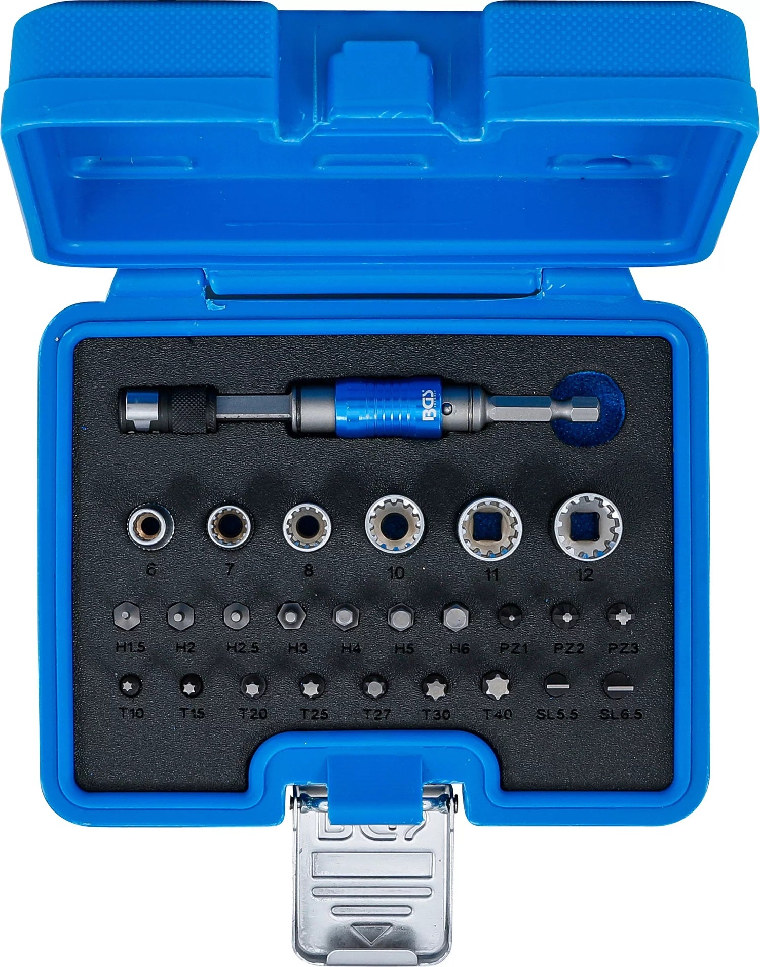 BGS 4812 Satz Steckschlüssel Bits Außensechskant 6,3mm (1/4") 2-IN-1 26 teilig