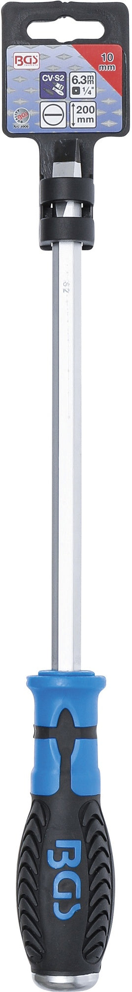 BGS 4906 Schraubendreher Abtrieb Schlitz 10mm Klingenlänge 200mm