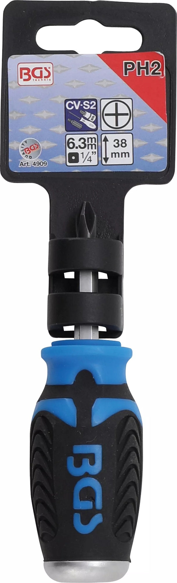 BGS 4909 Schraubendreher Abtrieb Kreuzschlitz PH2 Klingenlänge 38mm