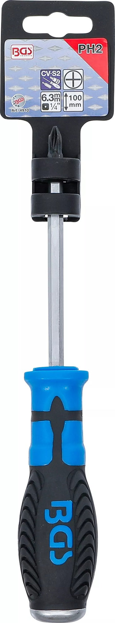 BGS 4910 Schraubendreher Abtrieb Kreuzschlitz PH2 Klingenlänge 100mm