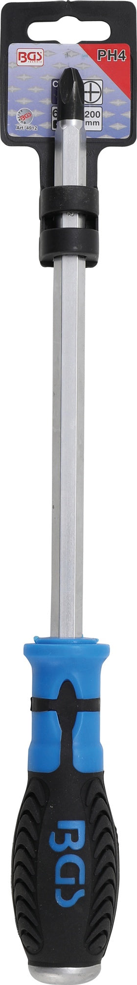 BGS 4912 Schraubendreher Abtrieb Kreuzschlitz PH4 Klingenlänge 200mm