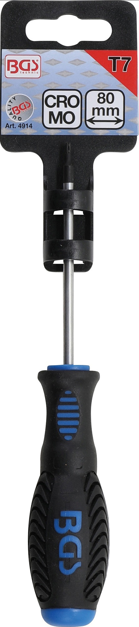 BGS 4914 Schraubendreher T7 Abtrieb T-Profil (für Torx) Klingenlänge 80mm