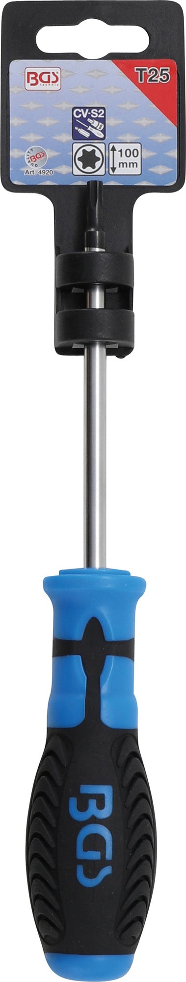BGS 4920 Schraubendreher T25 Abtrieb T-Profil (für Torx) Klingenlänge 100mm