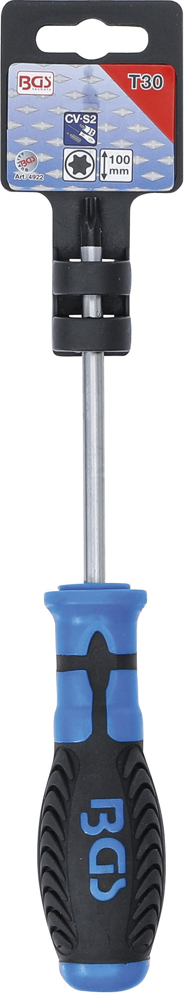 BGS 4922 Schraubendreher T30 Abtrieb T-Profil (für Torx) Klingenlänge 100mm