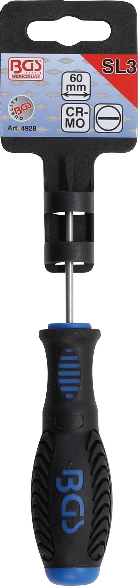 BGS 4928 Schraubendreher Abtrieb Schlitz 3mm Klingenlänge 60mm