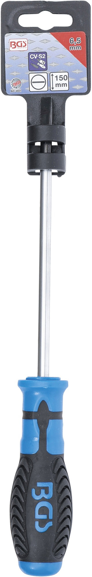 BGS 4931 Schraubendreher Abtrieb Schlitz 6,5mm Klingenlänge 150mm