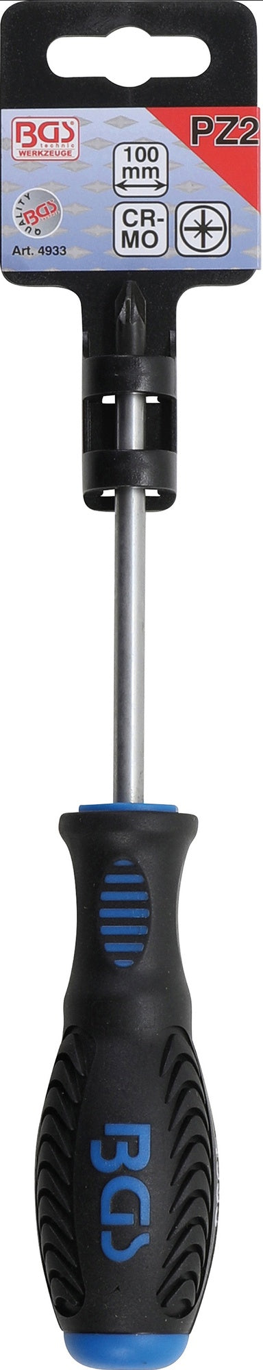 BGS 4933 Schraubendreher Abtrieb Kreuzschlitz PZ2 Klingenlänge 100mm