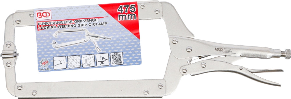 BGS 497 Punktschweiß Gripzange Länge 475mm