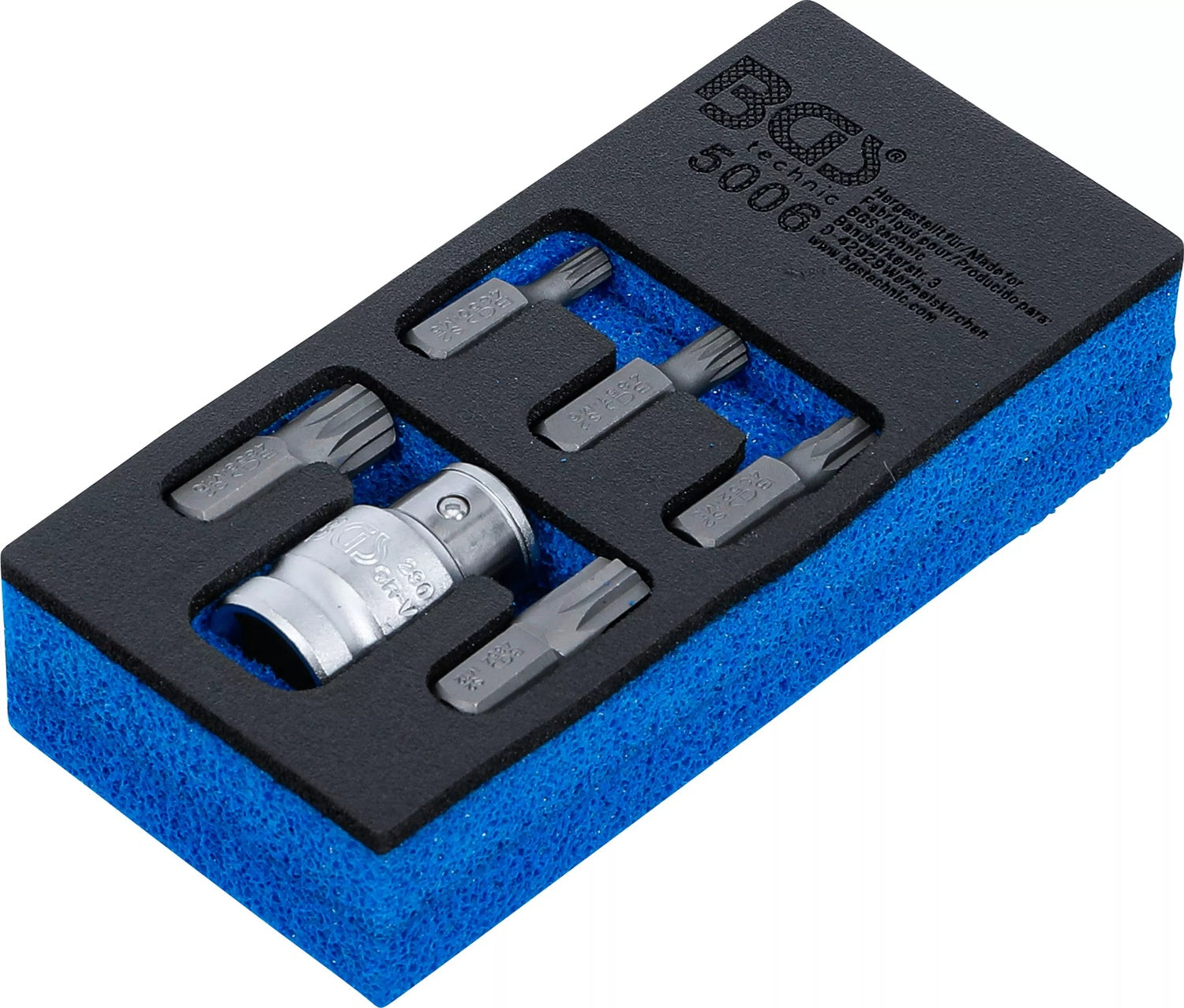 BGS 5006 Satz Schraubendreher & Bits Antrieb Außensechskant 10mm (3/8") / Innenvielzahn (für XZN)