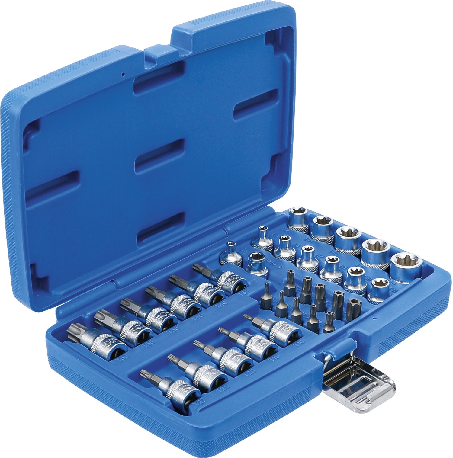 BGS 5021 TORX Satz 34tlg Nüsse Innen und Aussen E4-E20 + Bits T10-T60 10mm(3/8")