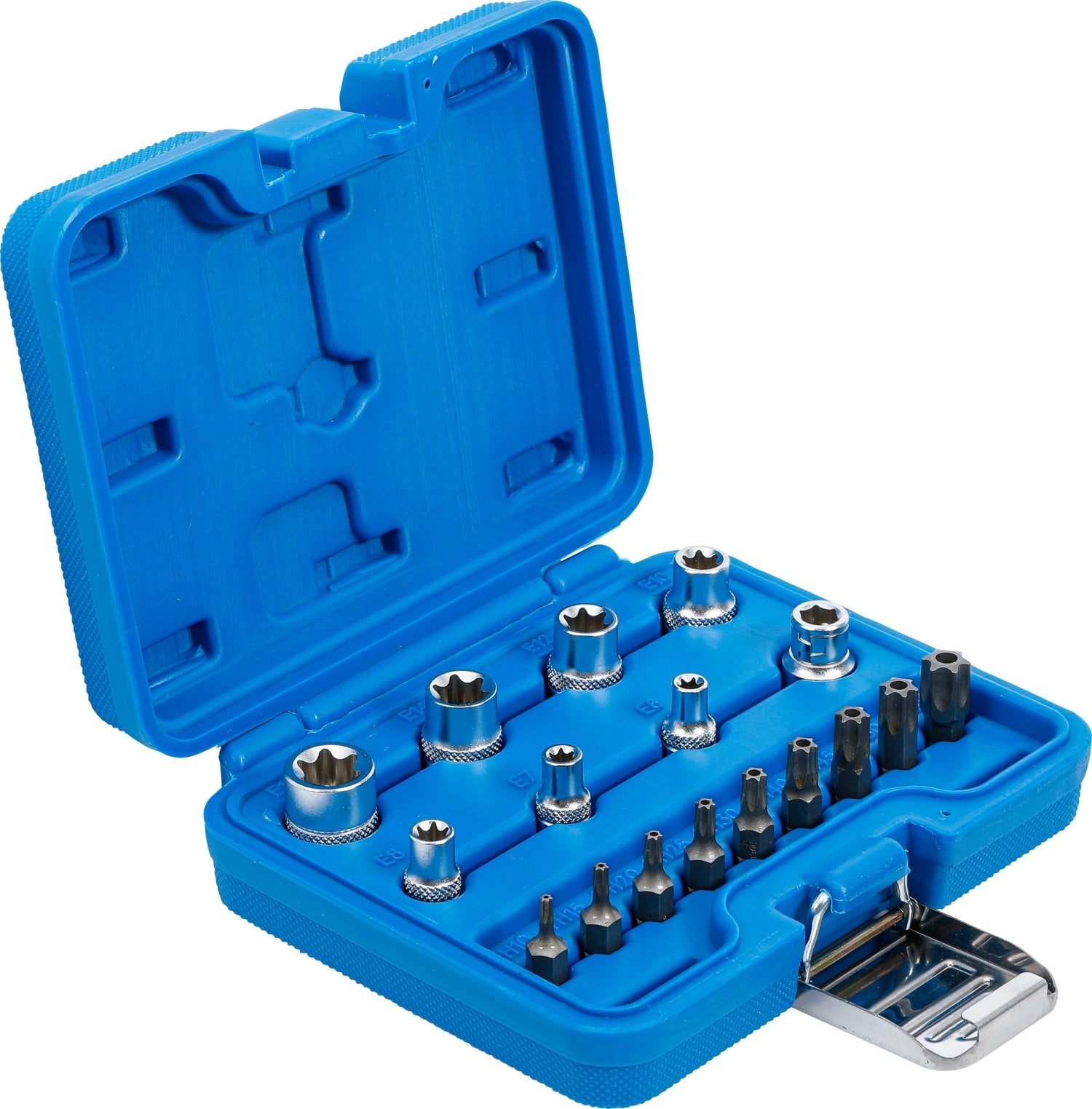 BGS 5023 Satz Bits und Steckschlüssel E-Profil / T-Profil (für Torx) 17 teilig