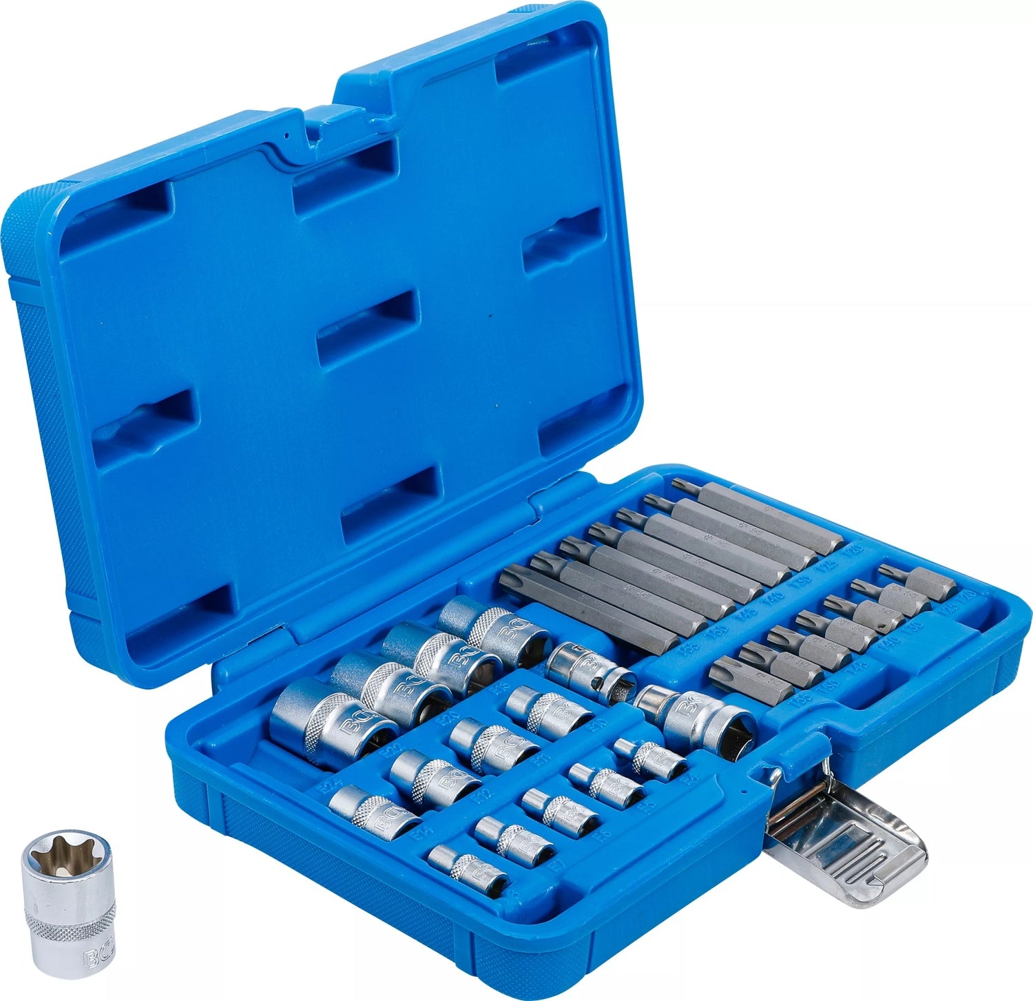 BGS 5025 Satz Bits und Steckschlüssel E-Profil T-Profil (für Torx) 30 teilig