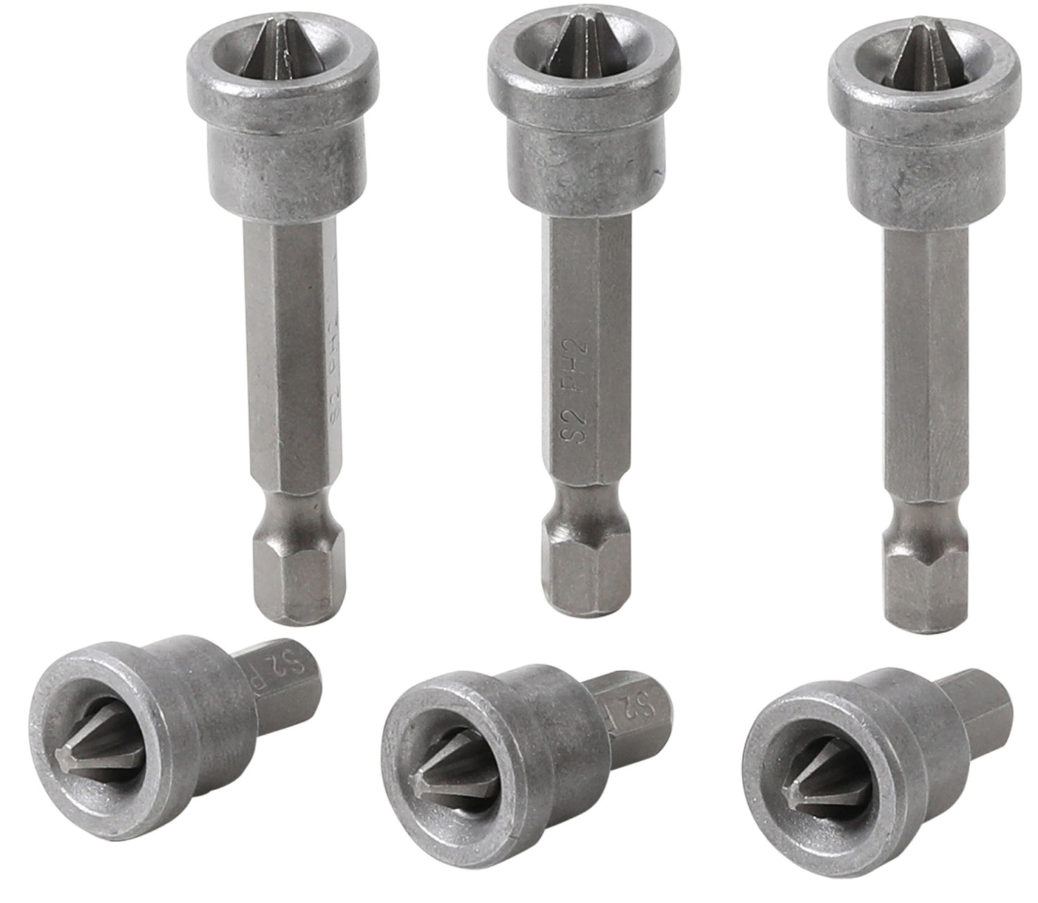 BGS DIY 50406 Satz Bits mit Tiefenstopp Kreuzschlitz PH2 für Gipskartonplatten Antrieb 6,3mm (1/4") 6 teilig