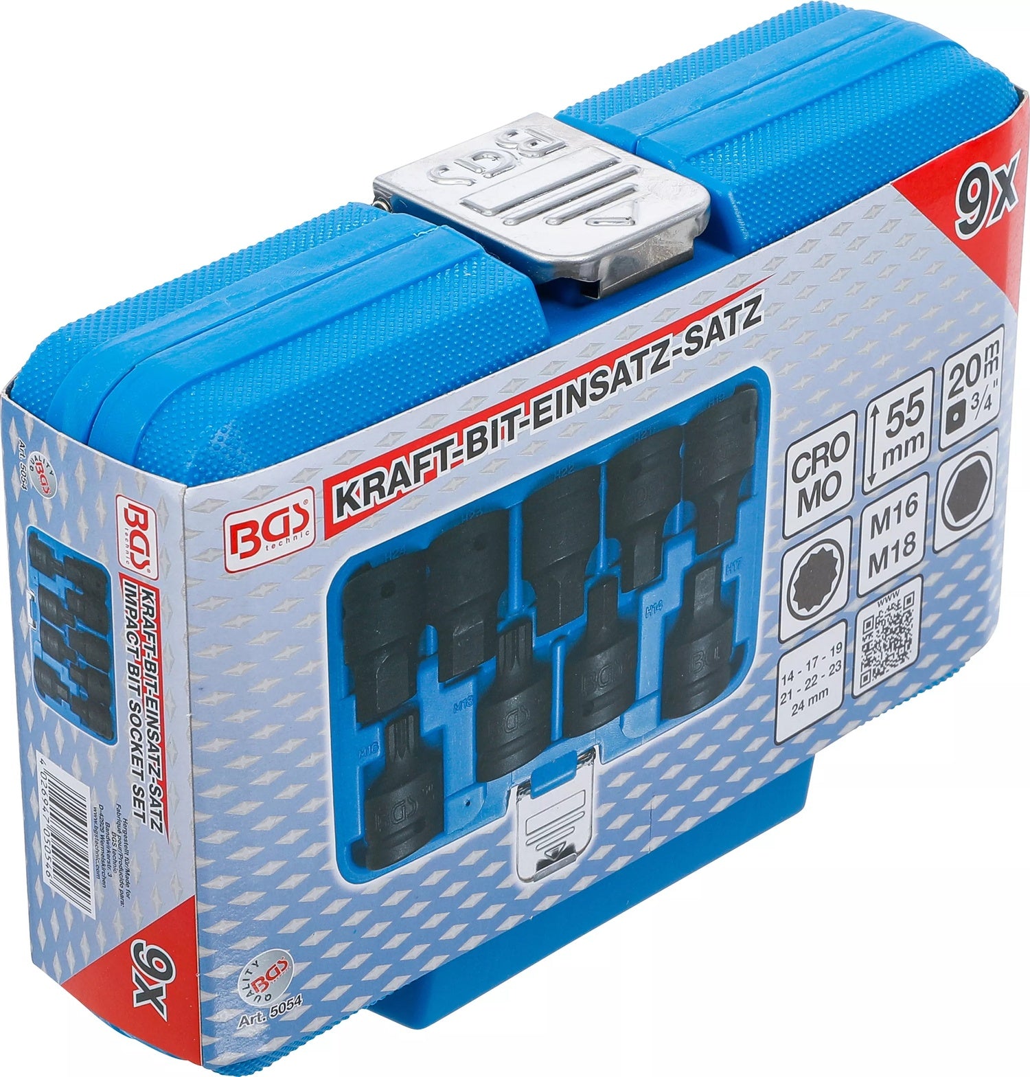 BGS 5054 Satz Kraft Biteinsätze Innensechskant Innenvielzahn (für XZN) Antrieb 20mm (3/4")