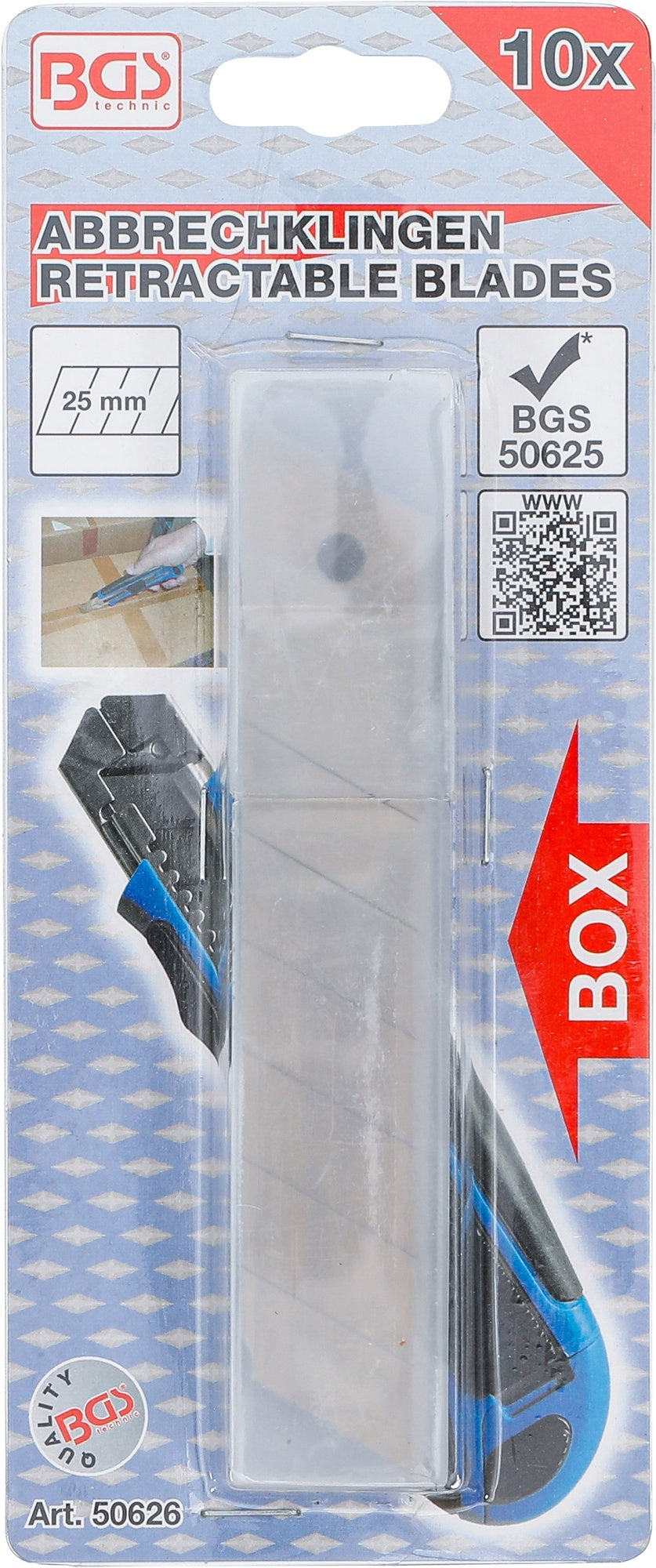 BGS 50626 Satz Abbrechklingen Klingenbreite 25mm 10 teilig