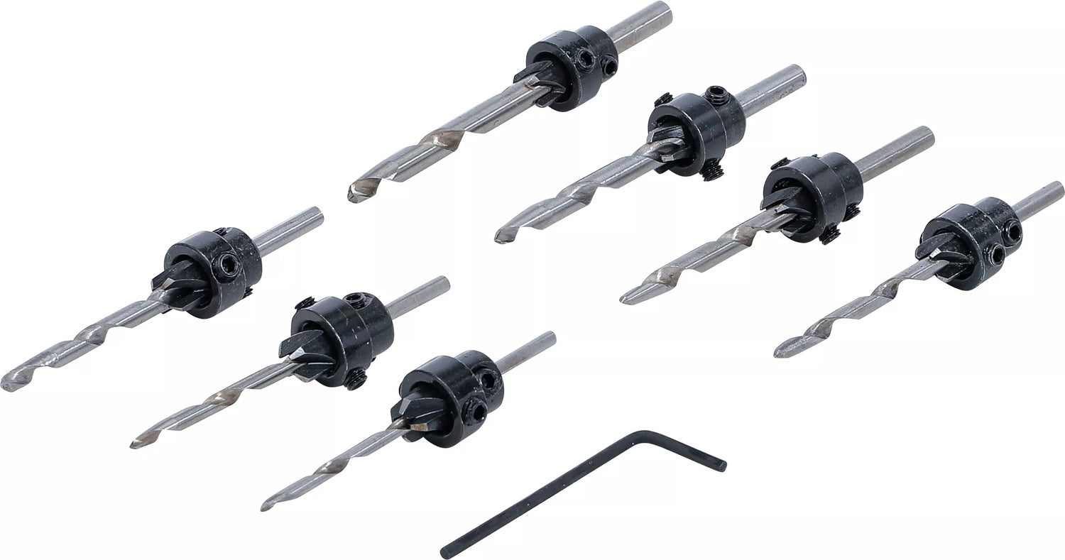 BGS DIY 50793 Satz Senkbohrer 8 teilig Bohrsenker Kegelsenker