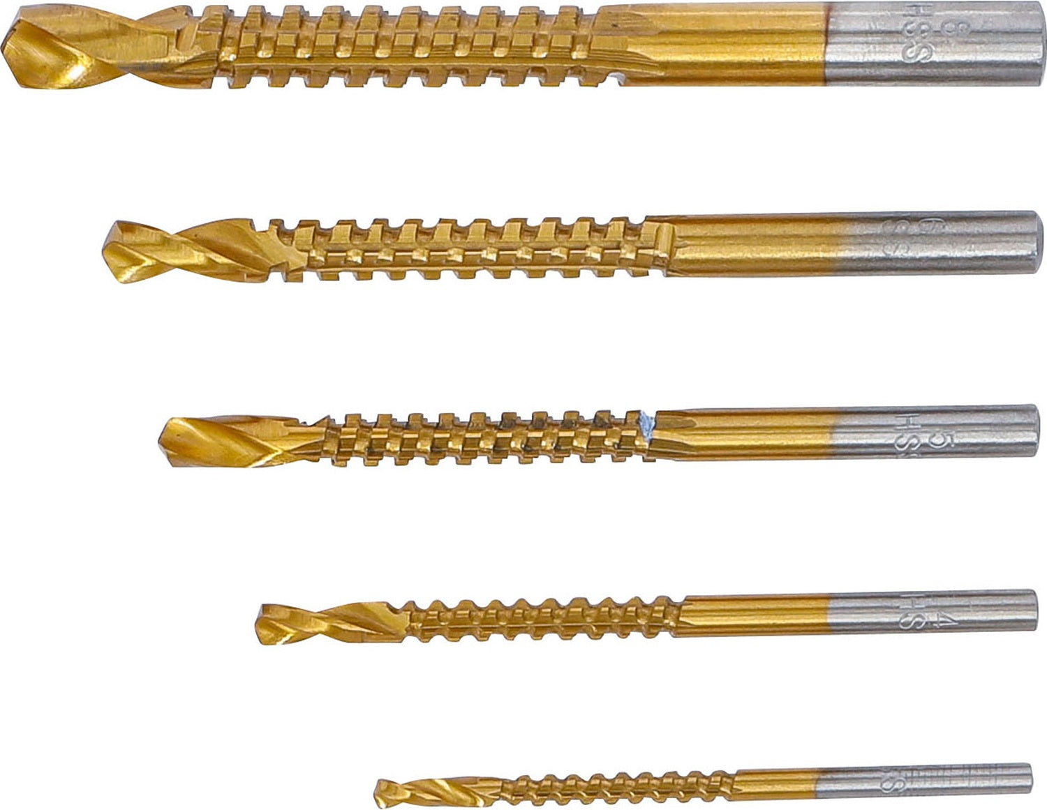 BGS DIY 50795 Satz HSS Fräsbohrer titan-nitriert 3-8mm 5 teilig