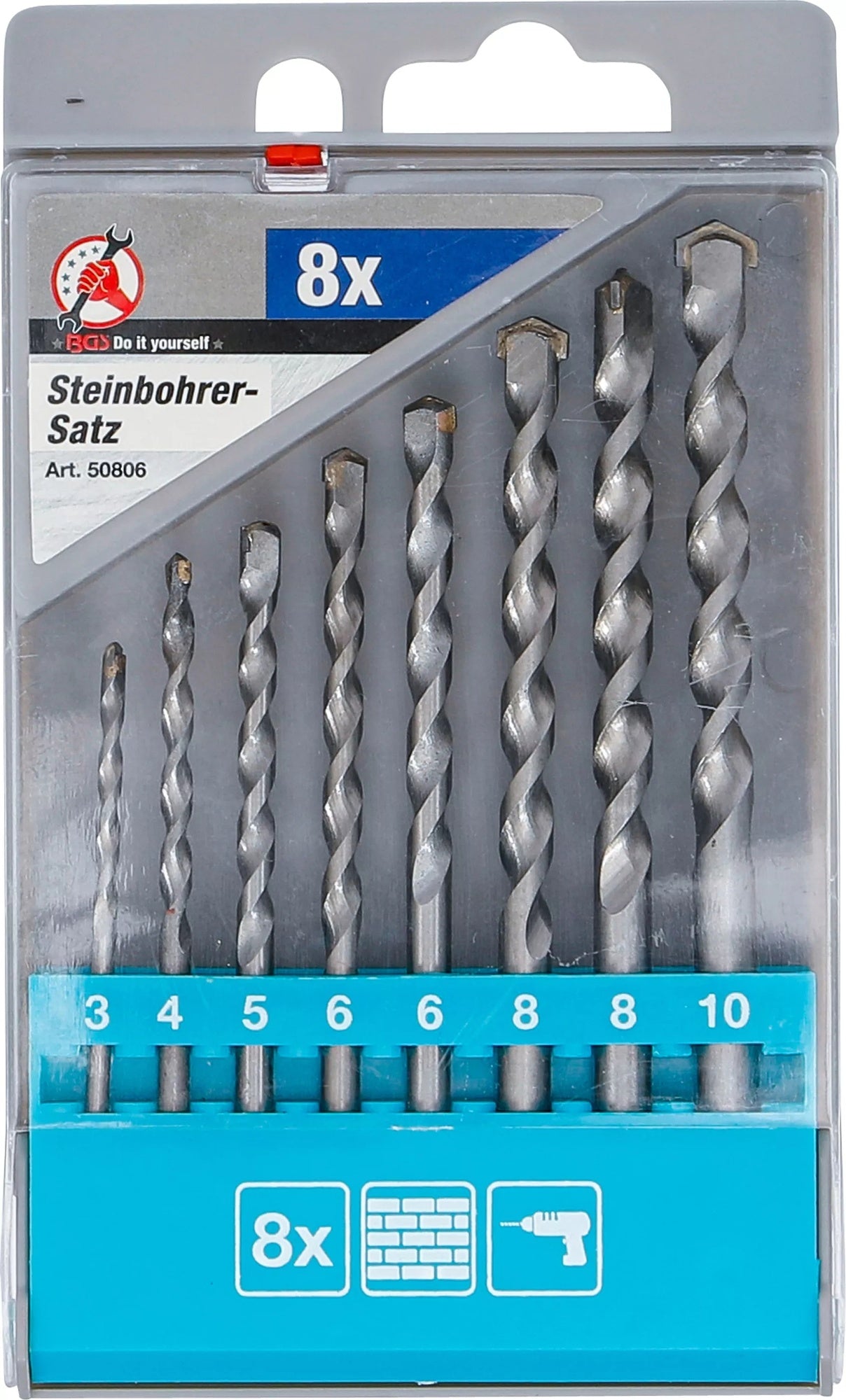 BGS DIY 50806 Satz Steinbohrer 3-10mm 8 teilig